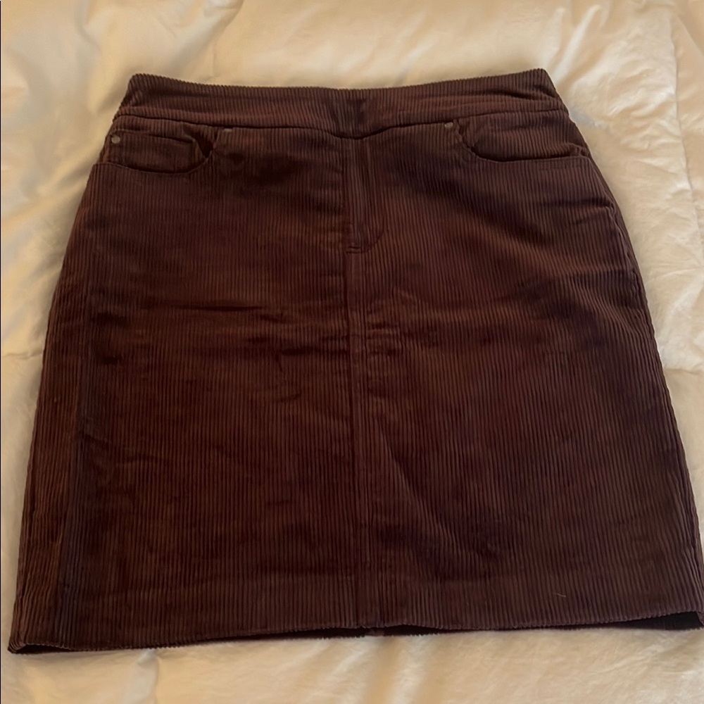 SC & CO Elegant Brown Corduroy Skirt Size 4